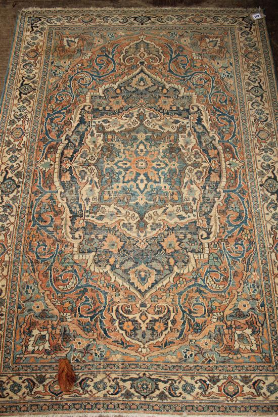 Small blue ground Bokhara rug(-)